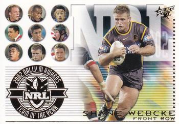 2003 Select XL - Team of the Year #TY8 Shane Webcke Front
